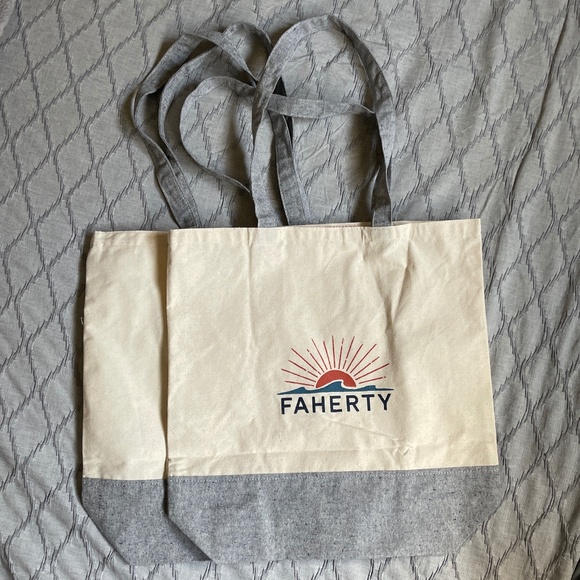 Faherty Canvas Tote Bag selling both together - Picture 1 of 4
